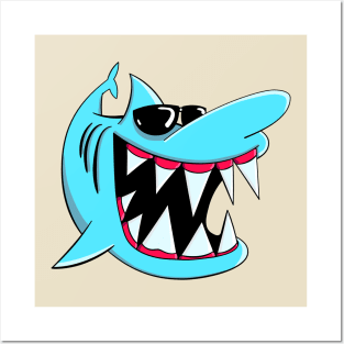 Smiling Shark Posters and Art